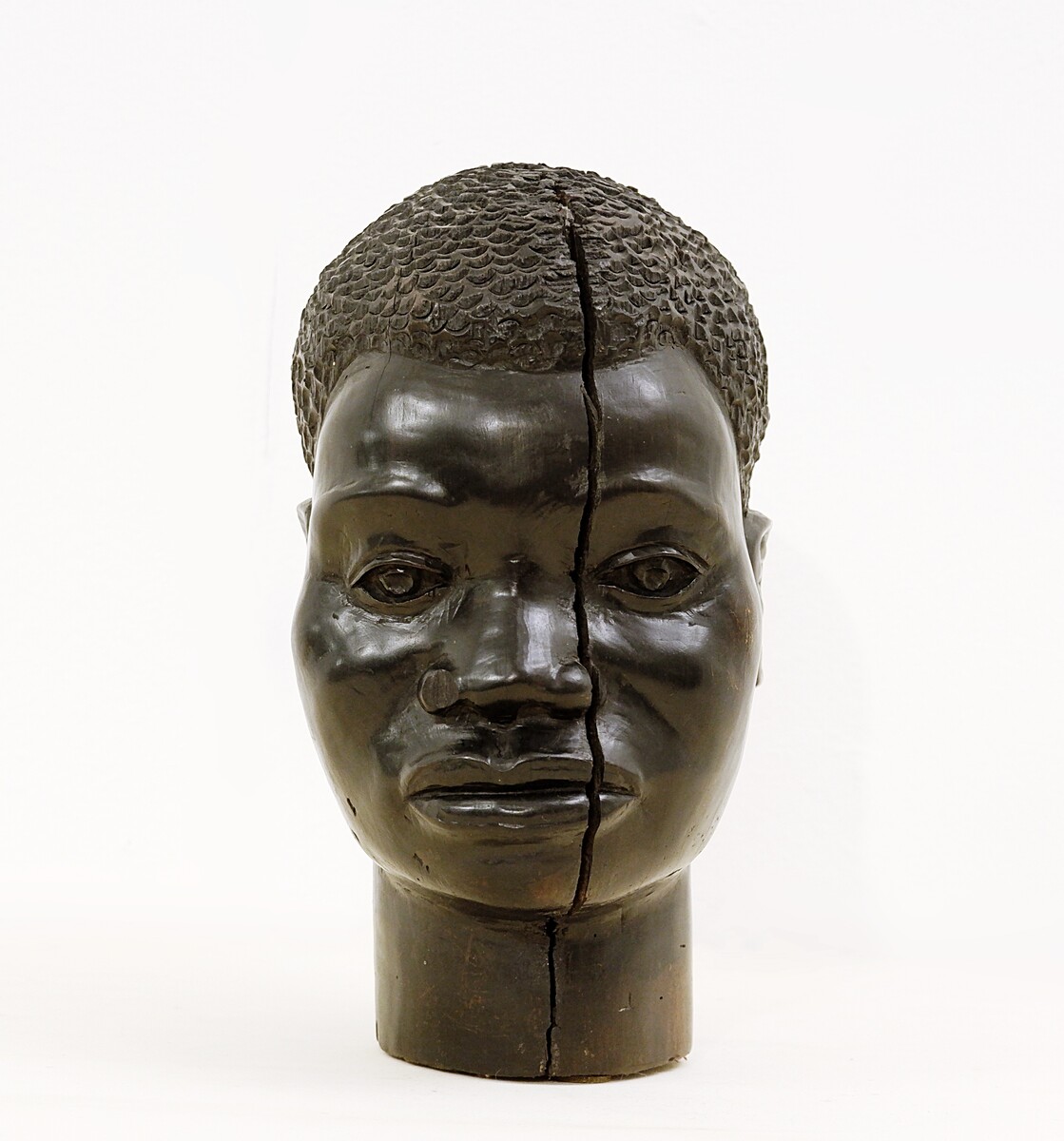 Benoit Konongo (1919-2008) sculpture in wenge wood dyed black 