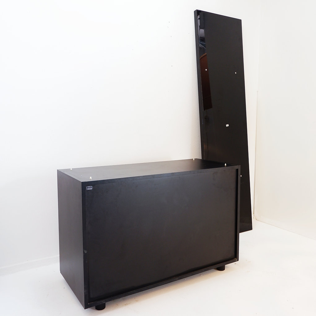 Black Lacquered Sideboard - Sheraton Serie,  Acerbis, 1980's