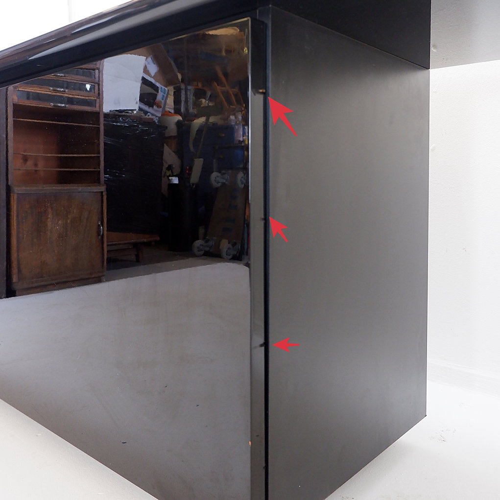 Black Lacquered Sideboard - Sheraton Serie,  Acerbis, 1980's