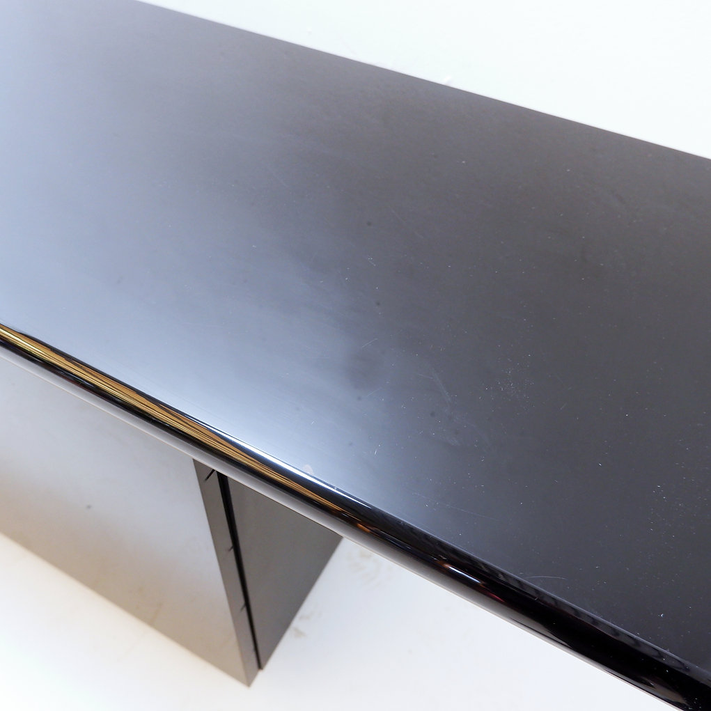 Black Lacquered Sideboard - Sheraton Serie,  Acerbis, 1980's