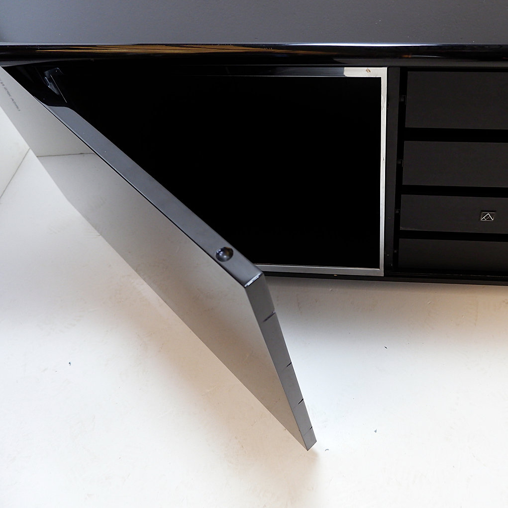 Black Lacquered Sideboard - Sheraton Serie,  Acerbis, 1980's