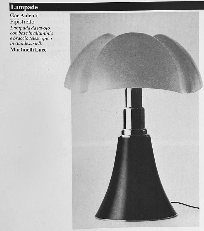 Black Pipistrello Table Lamp by Gae Aulenti for Martinelli Luce