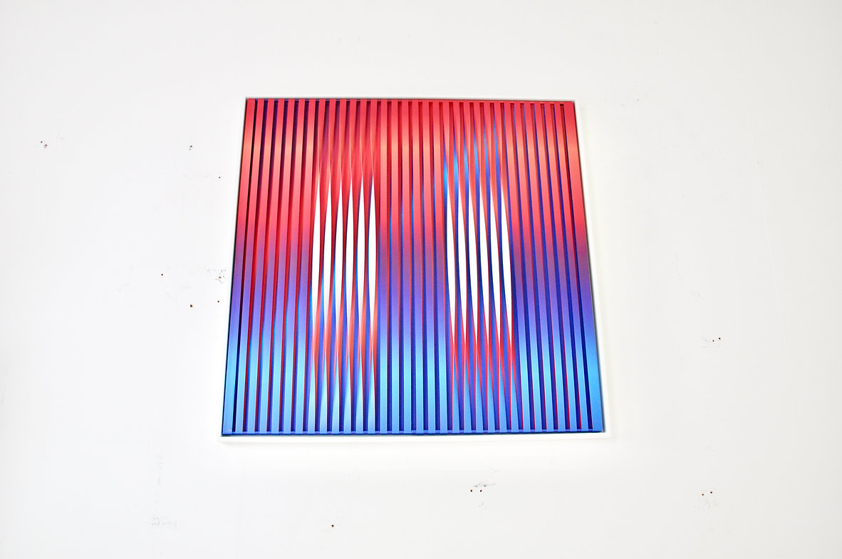 Blue and Red Art Board by Michael Scheers