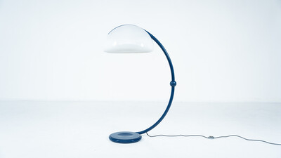 Blue Floorlamp Serpente by Elio Martinelli for Martinelli Luce, 1960s
