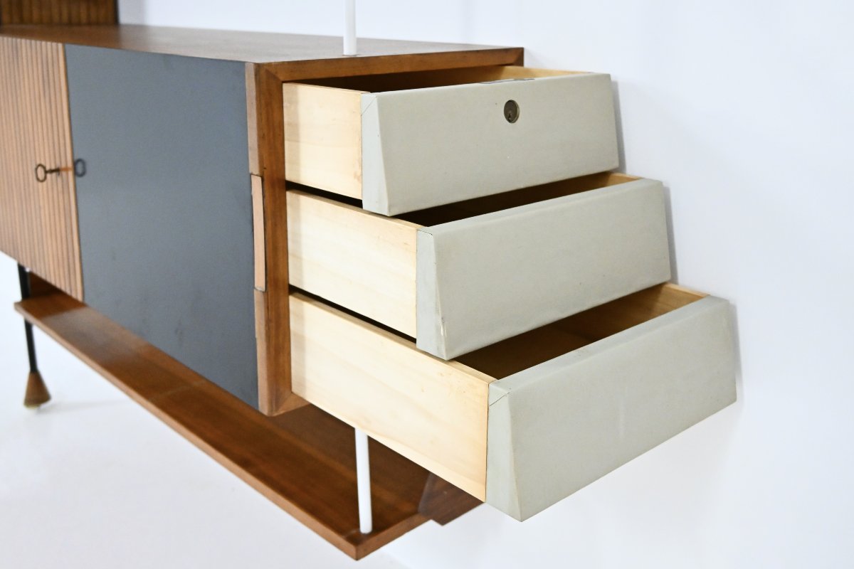 Bookshelves by Luigi Fornasari, Italy, 1950s