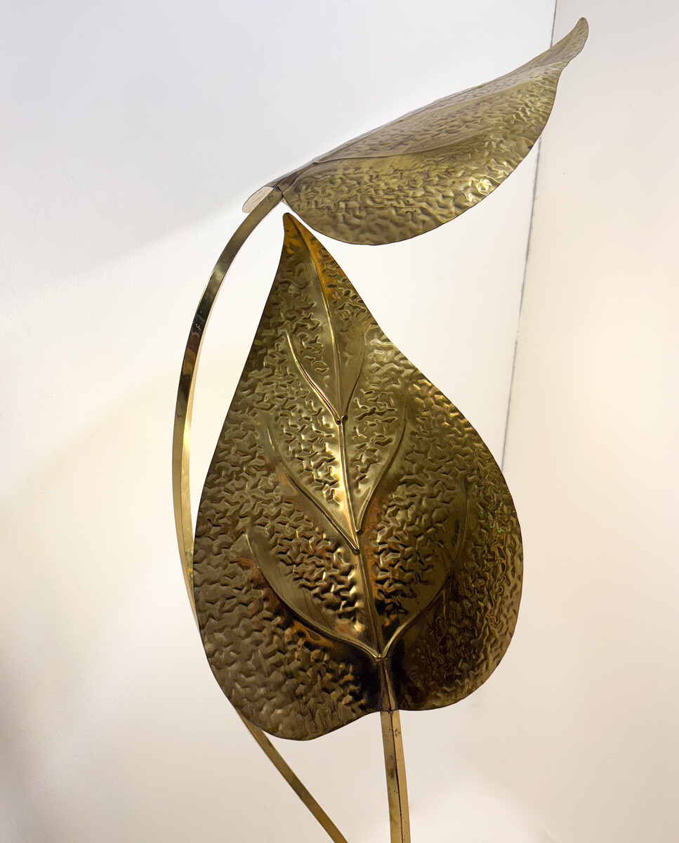 Brass Floor Lamp by Tommaso Barbi, Italy, 1970s