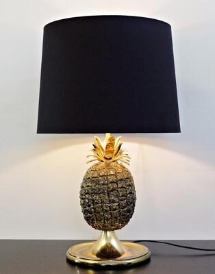 Brass Pineapple Table Lamp, 1970s 