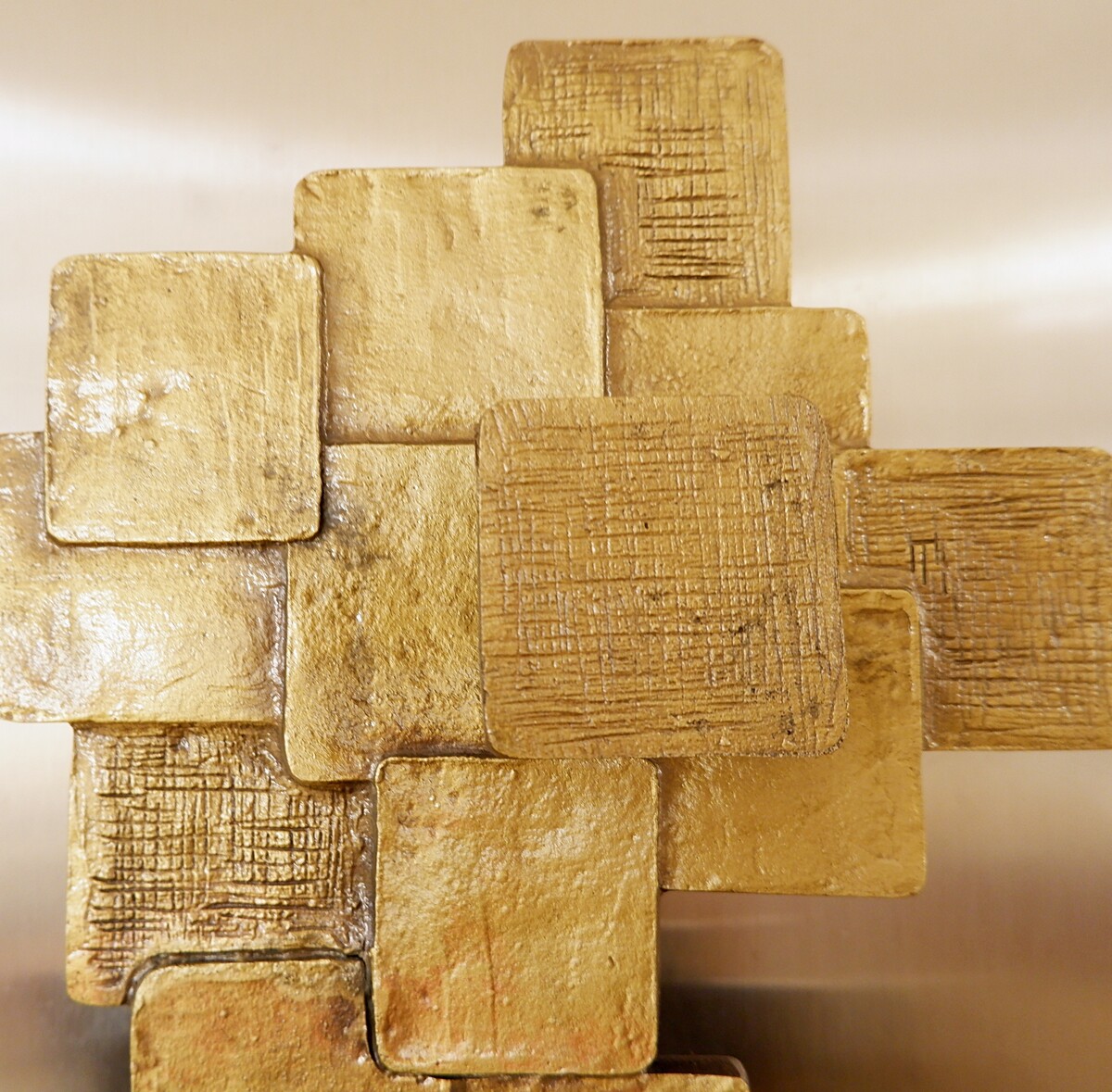 Brutalist bronze wall sconce by Maxime Delo, Italy, 1970s