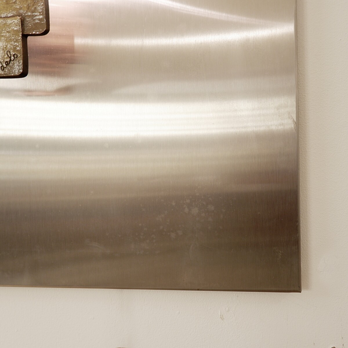 Brutalist bronze wall sconce by Maxime Delo, Italy, 1970s