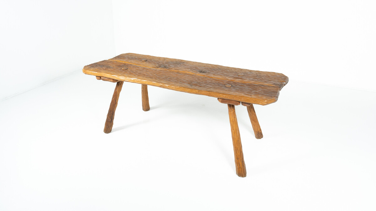 Brutalist Dining Table, Italy, 1970s