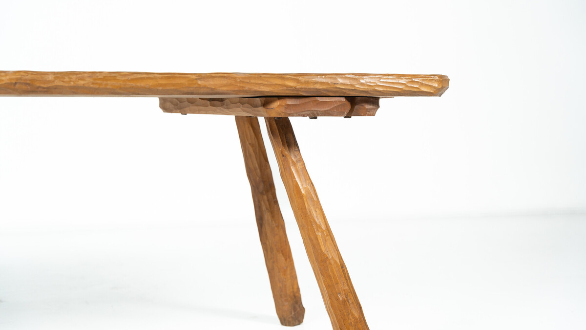 Brutalist Dining Table, Italy, 1970s