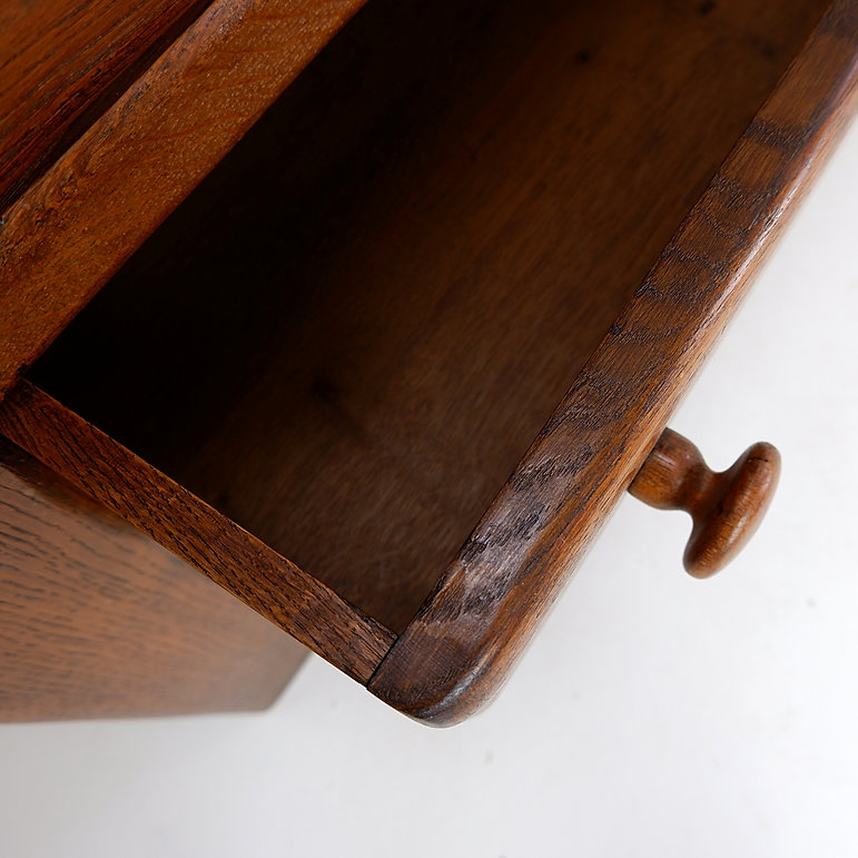 Brutalist Masive Oak chest of drawers - 1960s