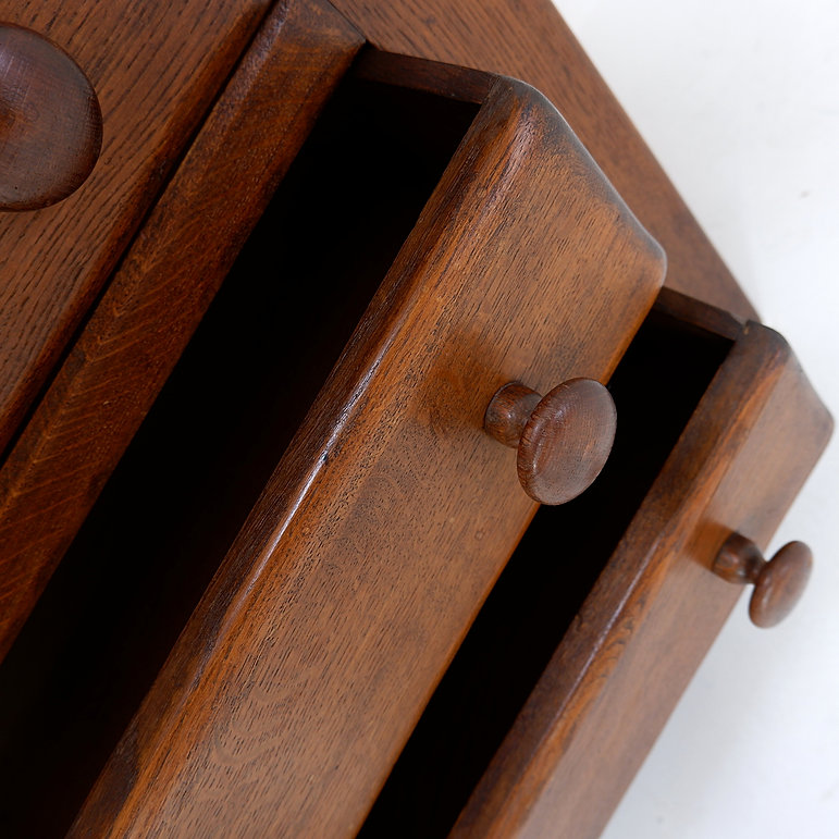 Brutalist Masive Oak chest of drawers - 1960s