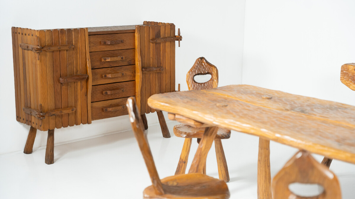 Brutalist Sideboard, Italy, 1970s