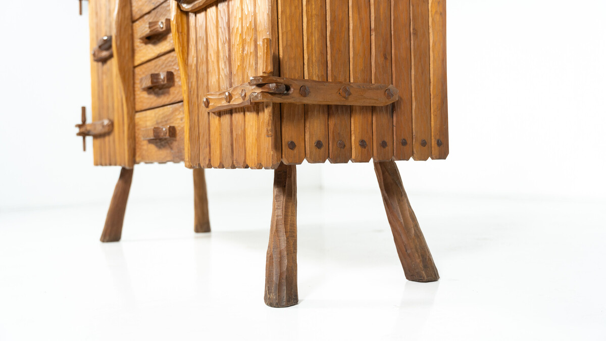 Brutalist Sideboard, Italy, 1970s