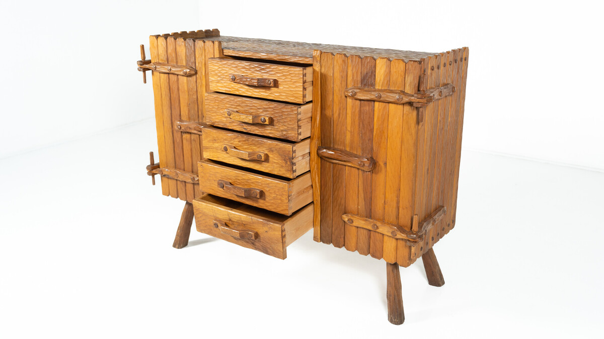 Brutalist Sideboard, Italy, 1970s