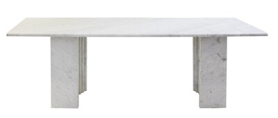 Carlo Scarpa Dining table in Carrara marble