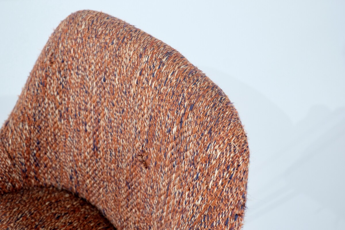 Chair in tweed by  Mobilier International - 1960s