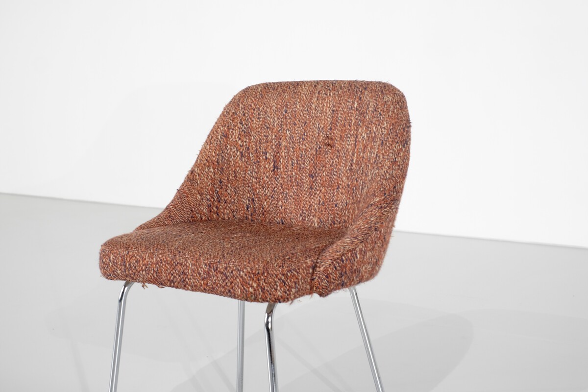Chair in tweed by  Mobilier International - 1960s
