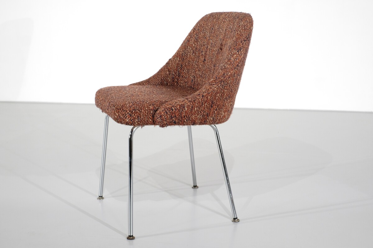 Chair in tweed by  Mobilier International - 1960s