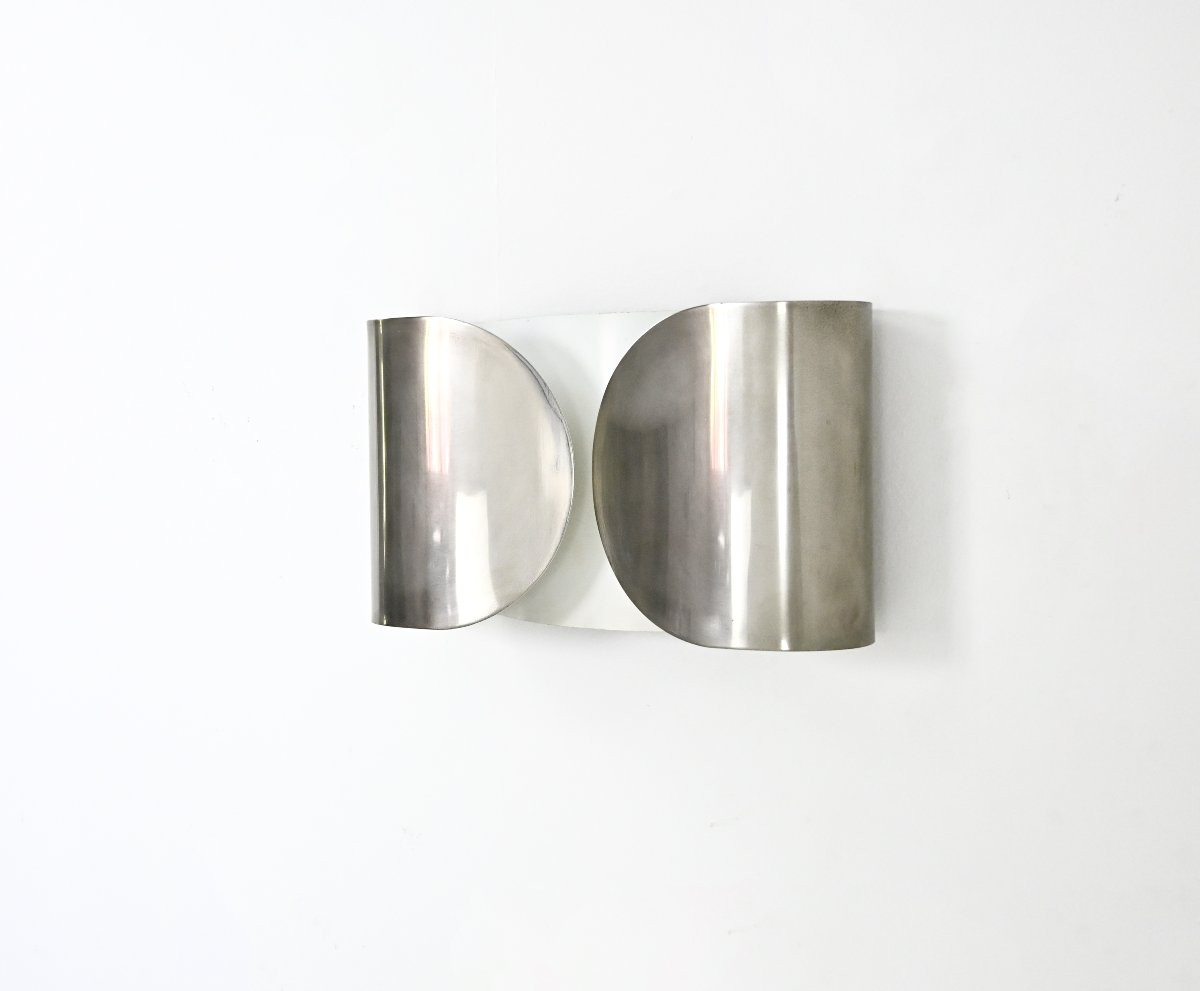 Chrome Foglio Sconce by Tobia & Afra Scarpa for Flos, 1960s