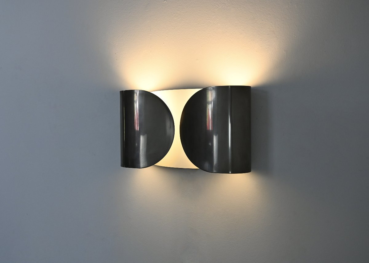 Chrome Foglio Sconce by Tobia & Afra Scarpa for Flos, 1960s