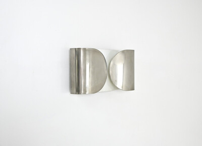Chrome Foglio Sconce by Tobia & Afra Scarpa for Flos, 1960s