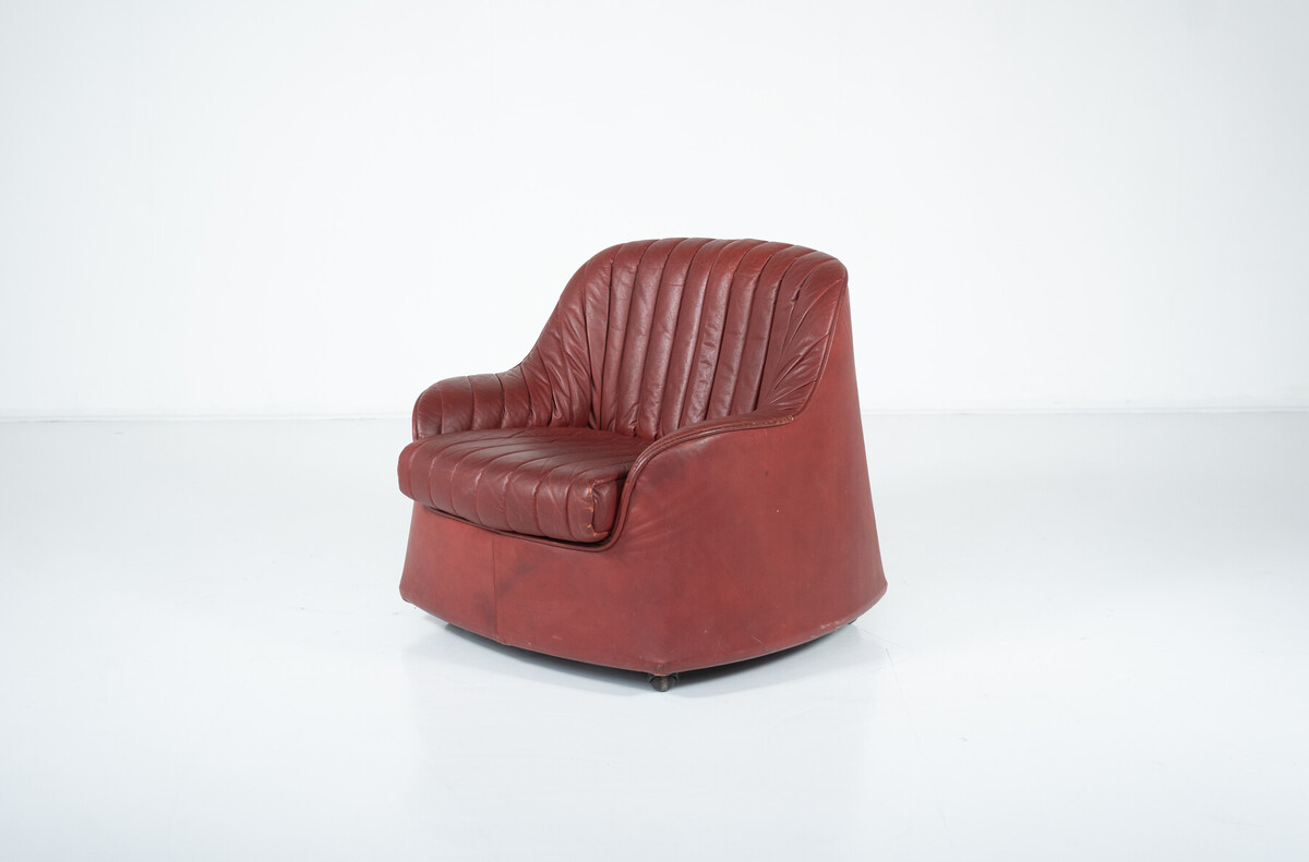 Ciprea Armchair by Afra and Tobia Scarpa for Cassina- Original Leather