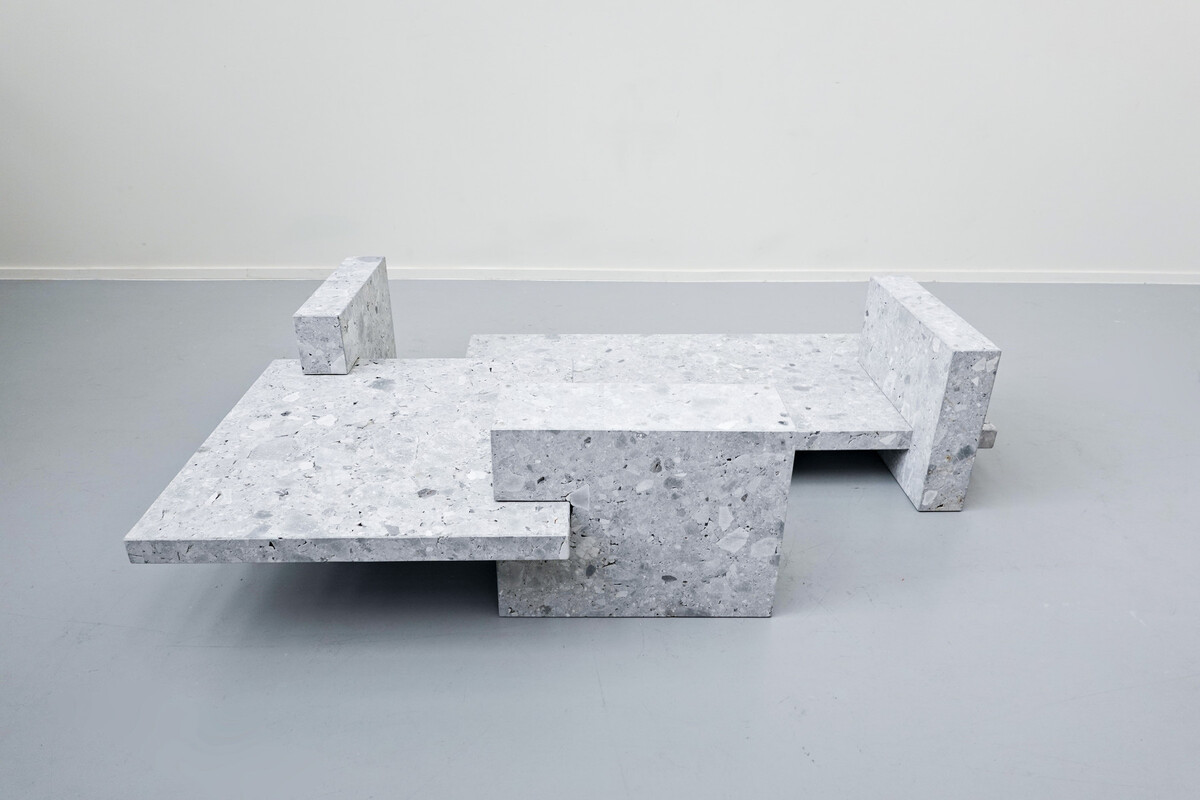 Coffee Table, Ceppo di gre and Glass, designed by Iceberg Studio