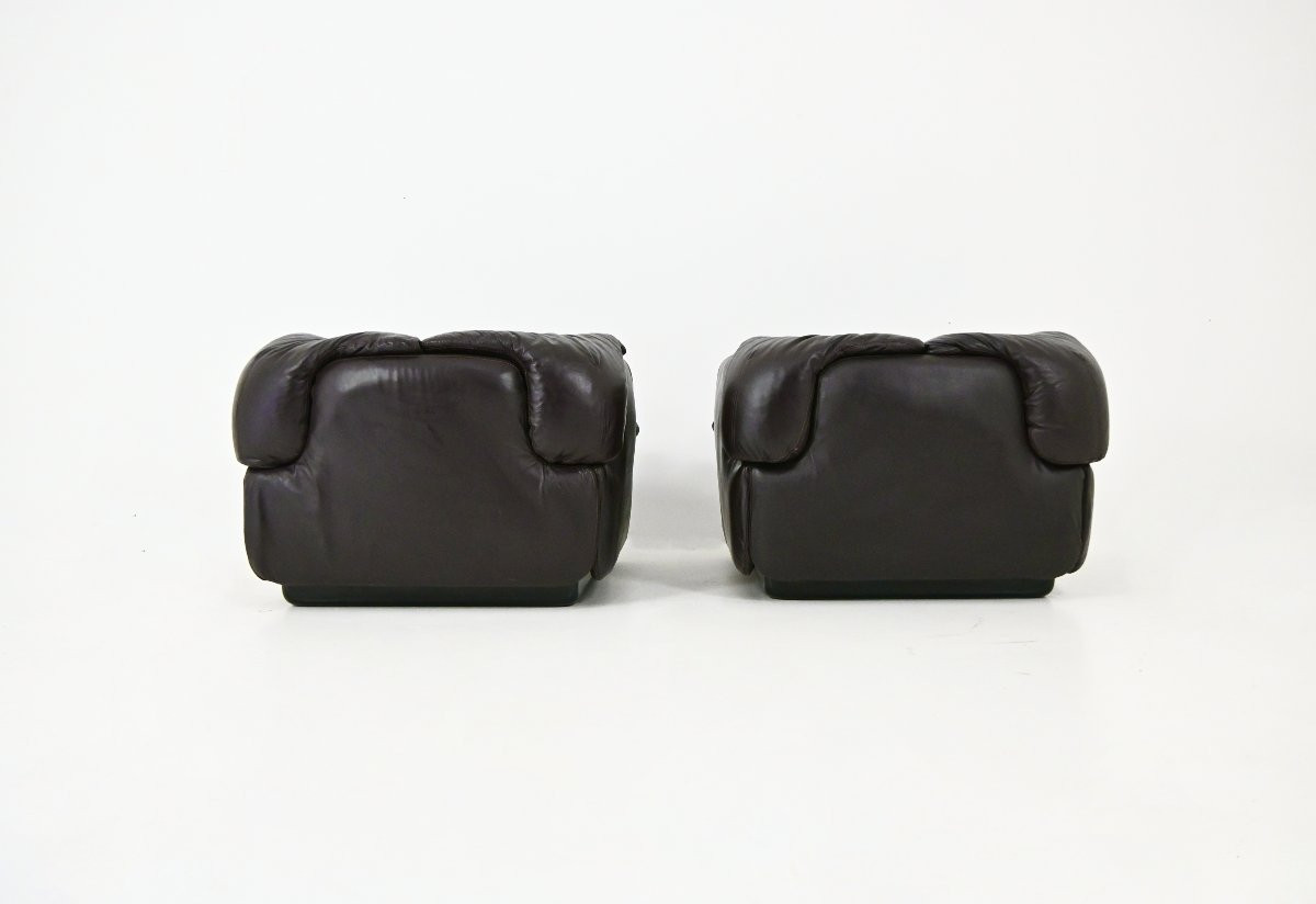 Confidential Lounge chairs by Alberto Rosselli for Saporiti Italia, 1970s