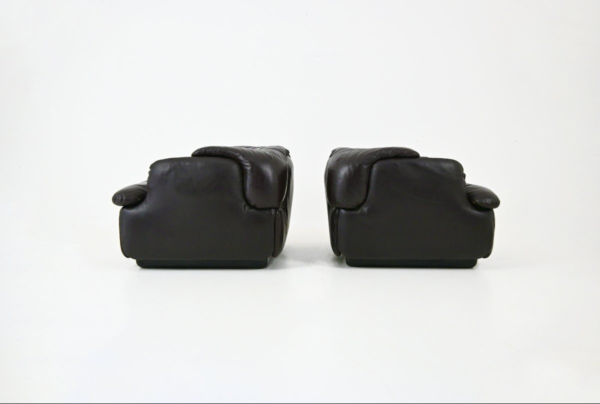 Confidential Lounge chairs by Alberto Rosselli for Saporiti Italia, 1970s