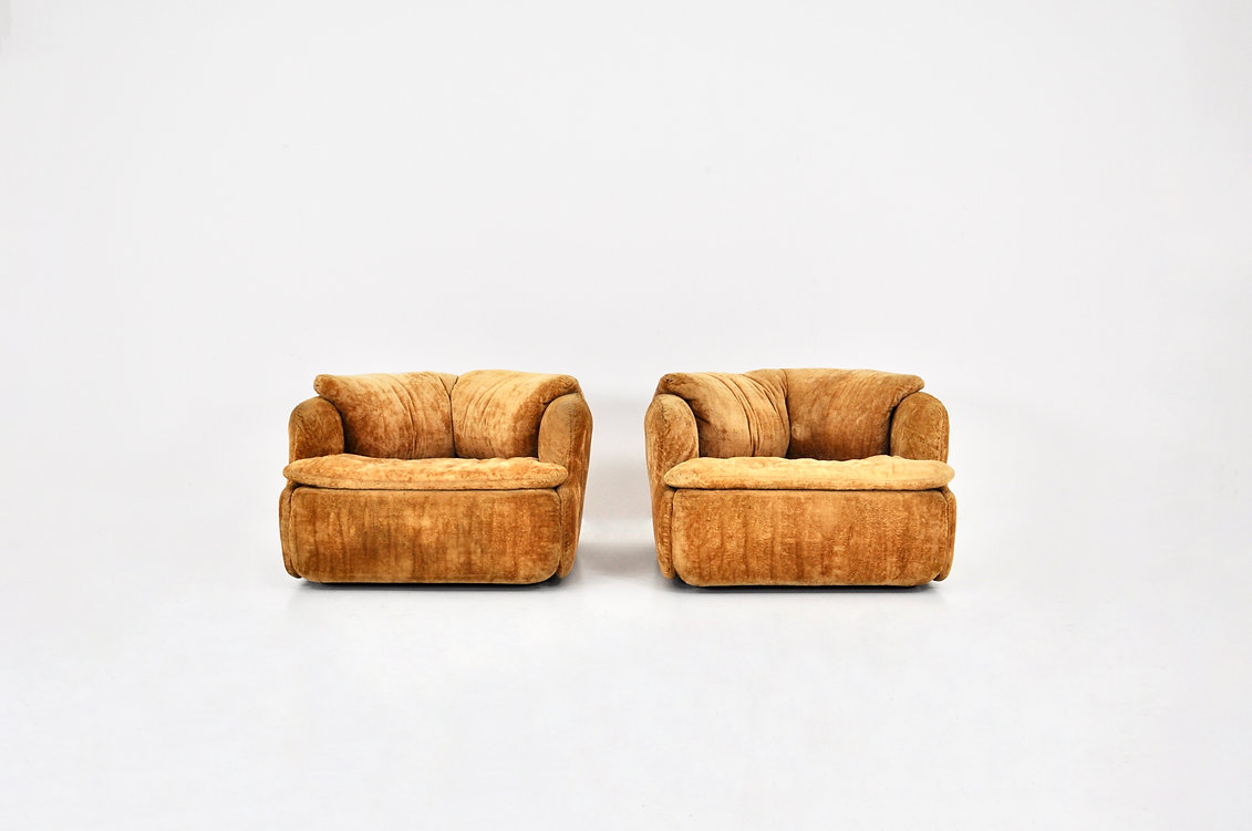 Confidential sofa set by Alberto Rosselli for Saporiti, 1970s