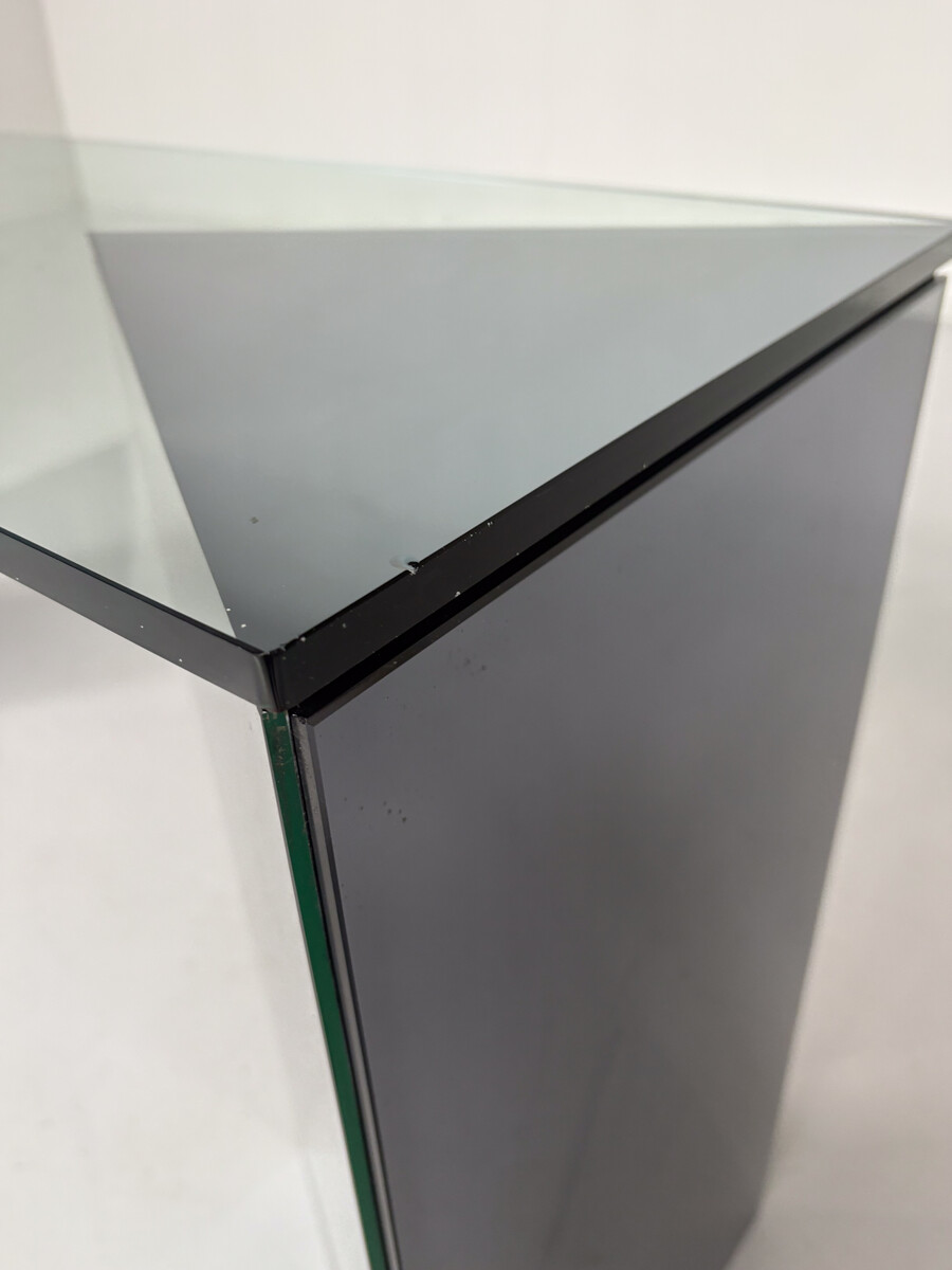 Console by Guiseppe Raimondi for Cristal Art, Mirrored Glass, Italy, 1970s