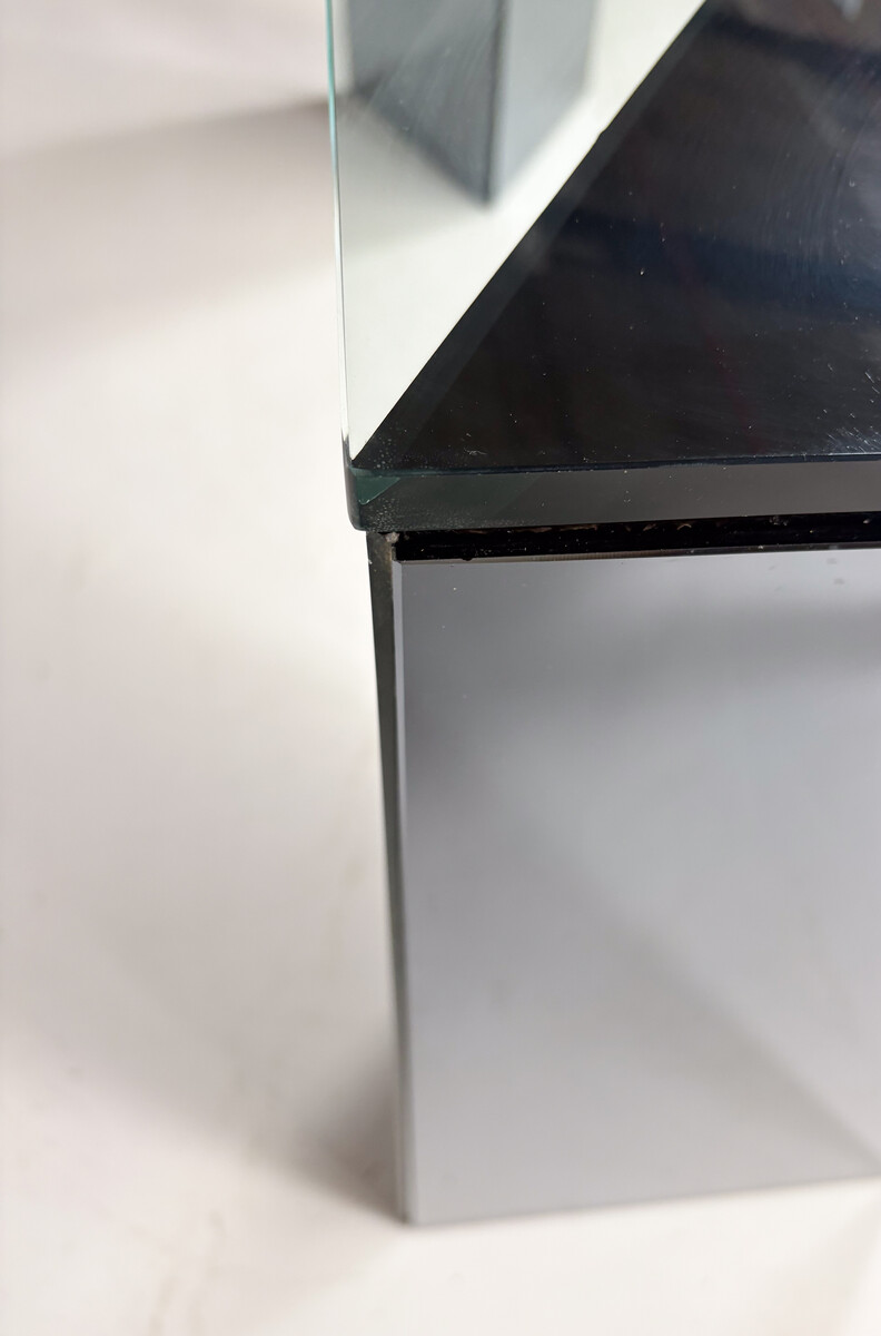 Console by Guiseppe Raimondi for Cristal Art, Mirrored Glass, Italy, 1970s