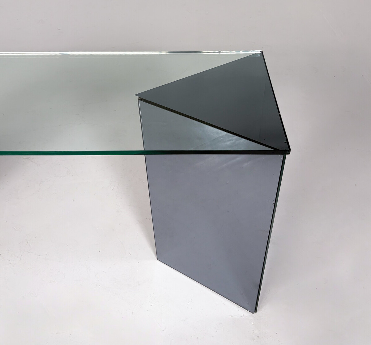 Console by Guiseppe Raimondi for Cristal Art, Mirrored Glass, Italy, 1970s
