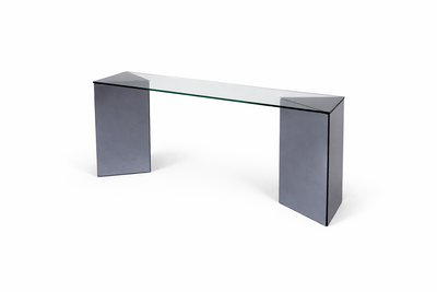 Console by Guiseppe Raimondi for Cristal Art, Mirrored Glass, Italy, 1970s