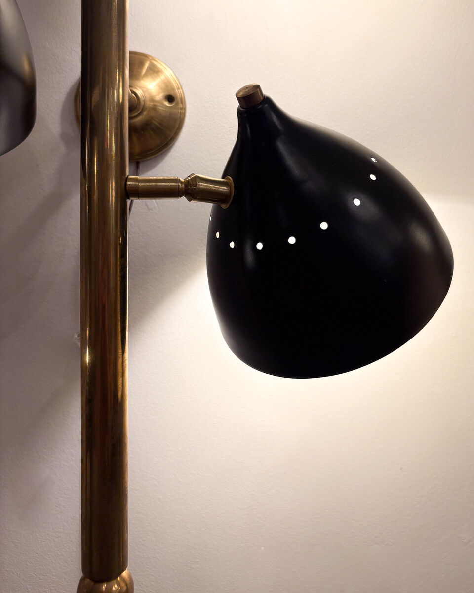  Contemporary Pair of Wall Lights in the style of Stilnovo