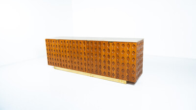Contemporary Sideboard, Wood and Travertine , Italy
