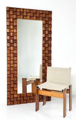 Contemporary wooden mirror, Italy
