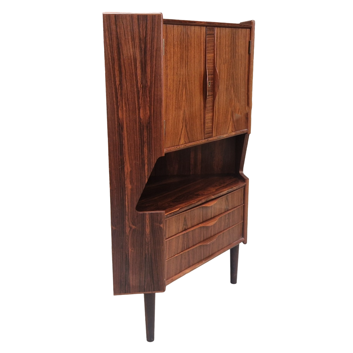 Corner cupboard by Omann Jun, Denmark, 1970's