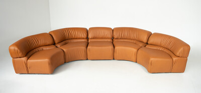 'Cosmos' DS28 Modular Sofa by Ulbald Klug & De Sede, 1970s - New Leather Upholstery