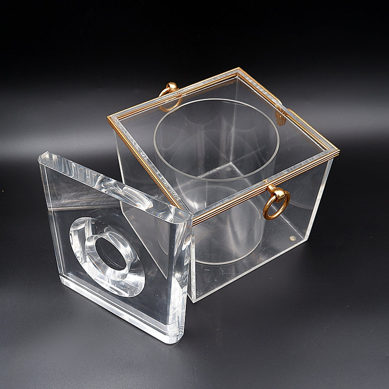 David Lange Plexiglas Ice Bucket 1970s