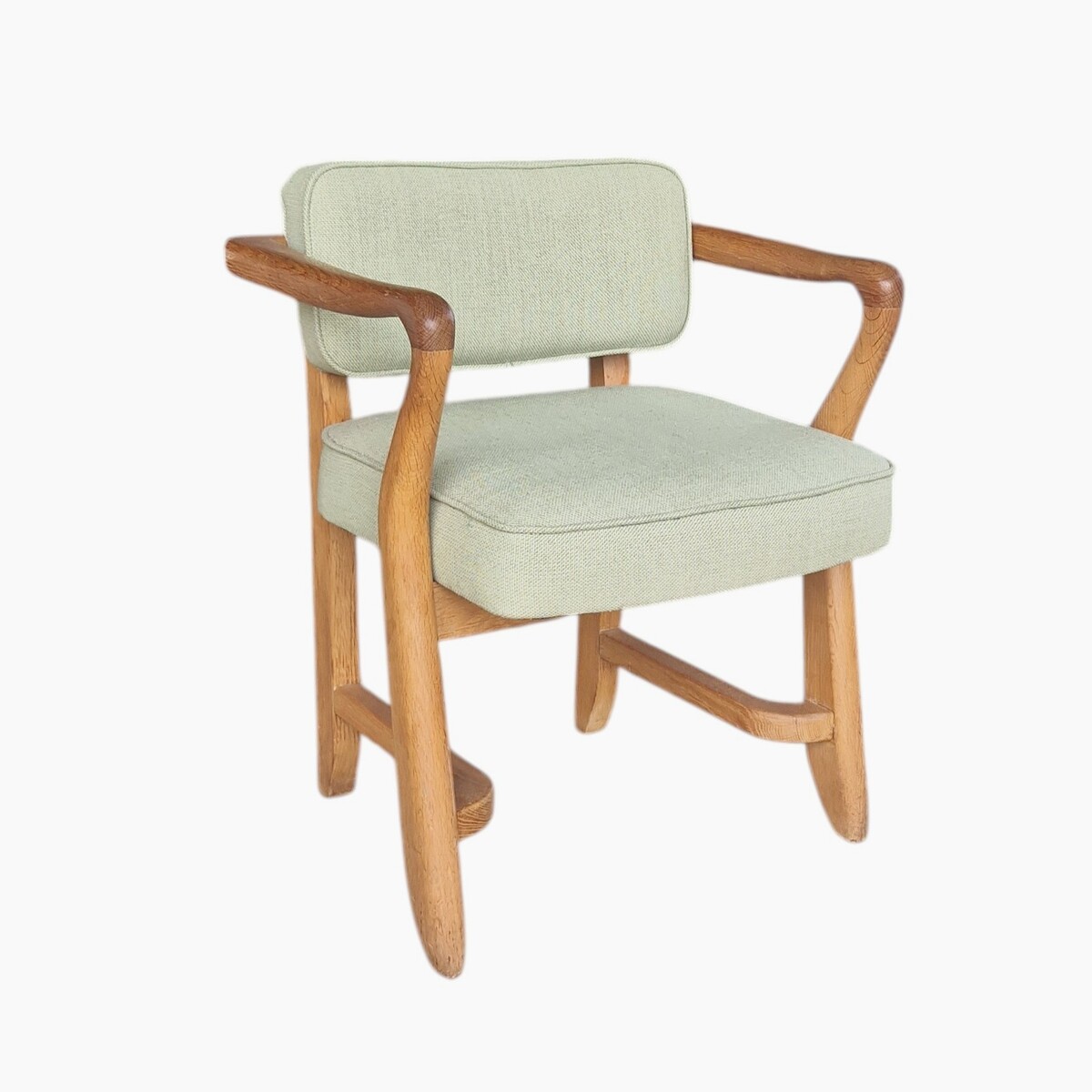 'Denis' bridge armchair by Guillerme & Chambron, France, 1980