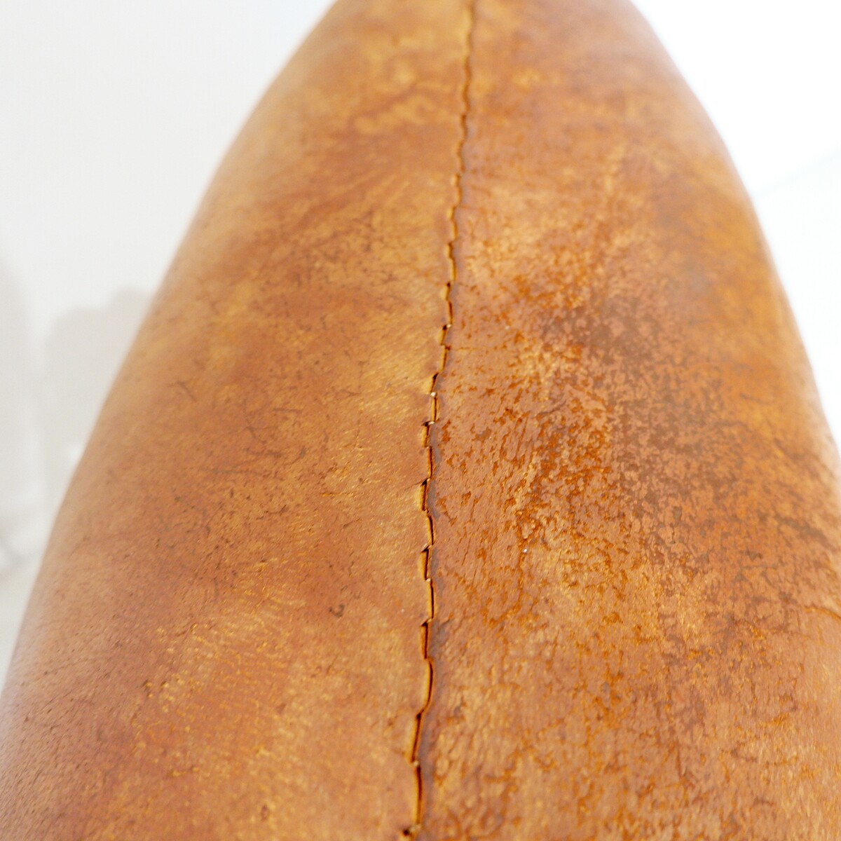 Dimitri Omersa Donkey Leather Footstool, England, 1960s-70s