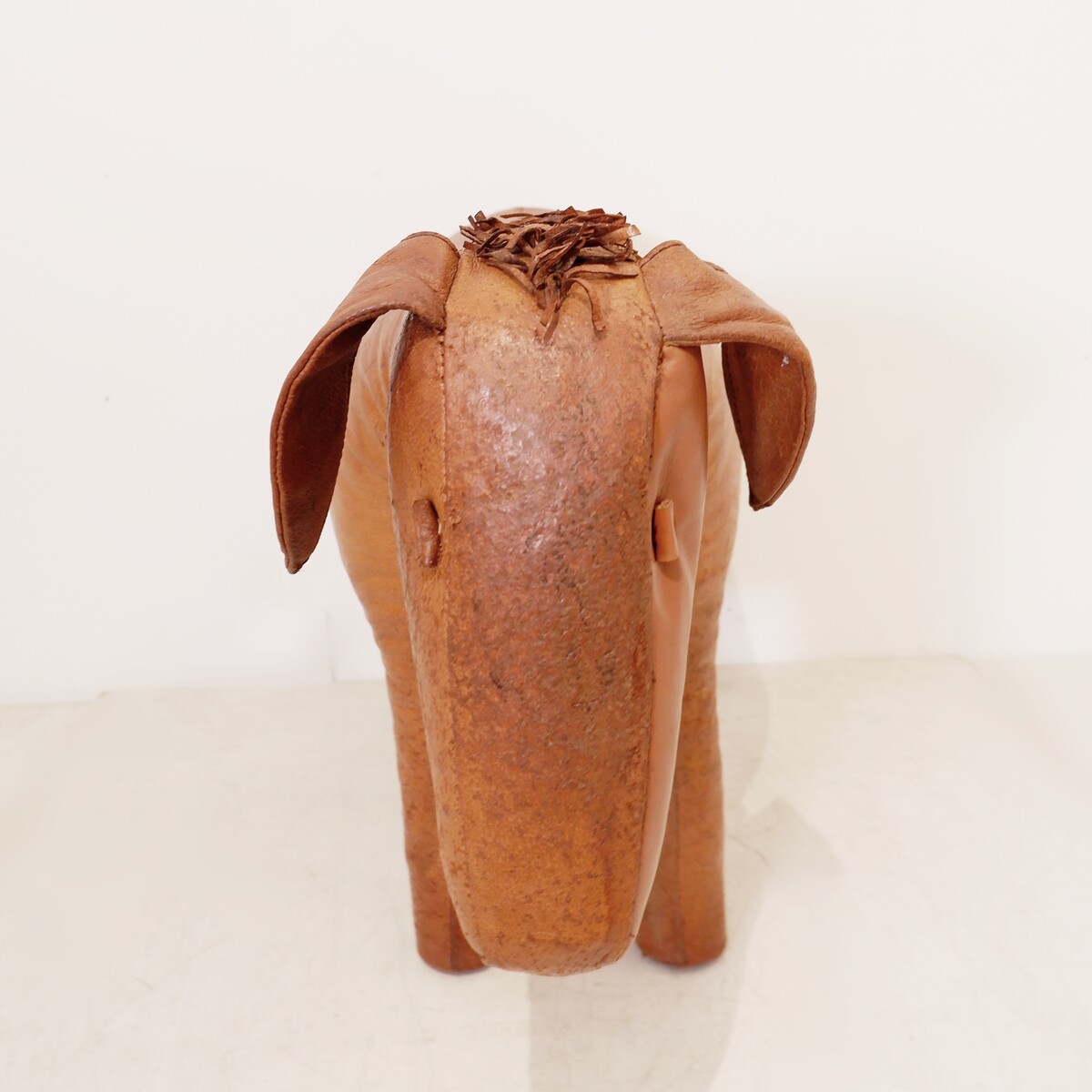 Dimitri Omersa Donkey Leather Footstool, England, 1960s-70s