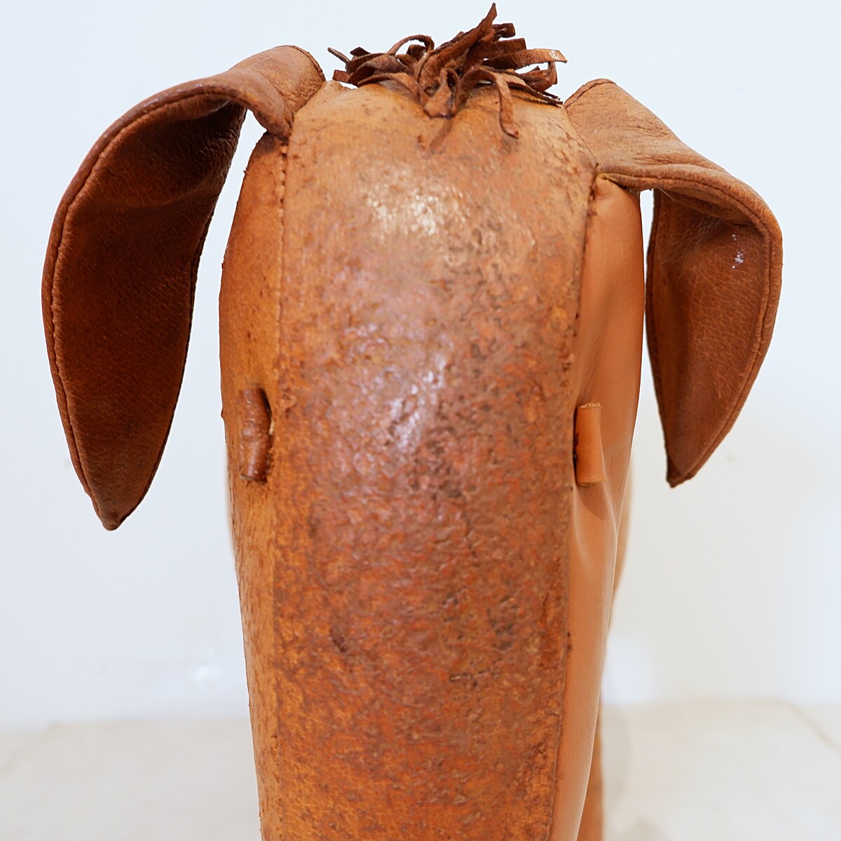 Dimitri Omersa Donkey Leather Footstool, England, 1960s-70s
