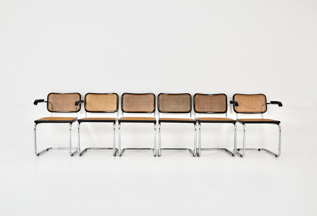 Dining Chairs style B32 By Marcel Breuer, set of 6