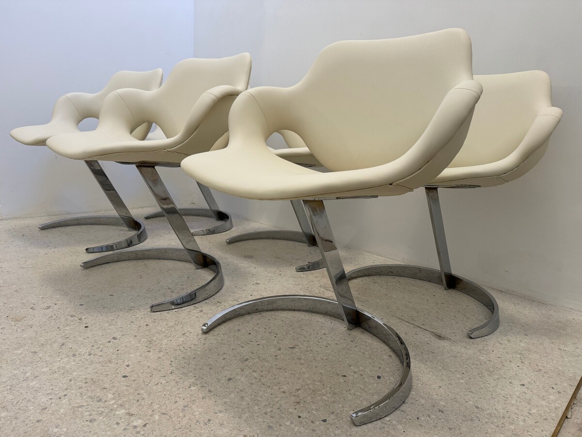 Dining set with table and six chairs by Boris Tabacoff, 1960's