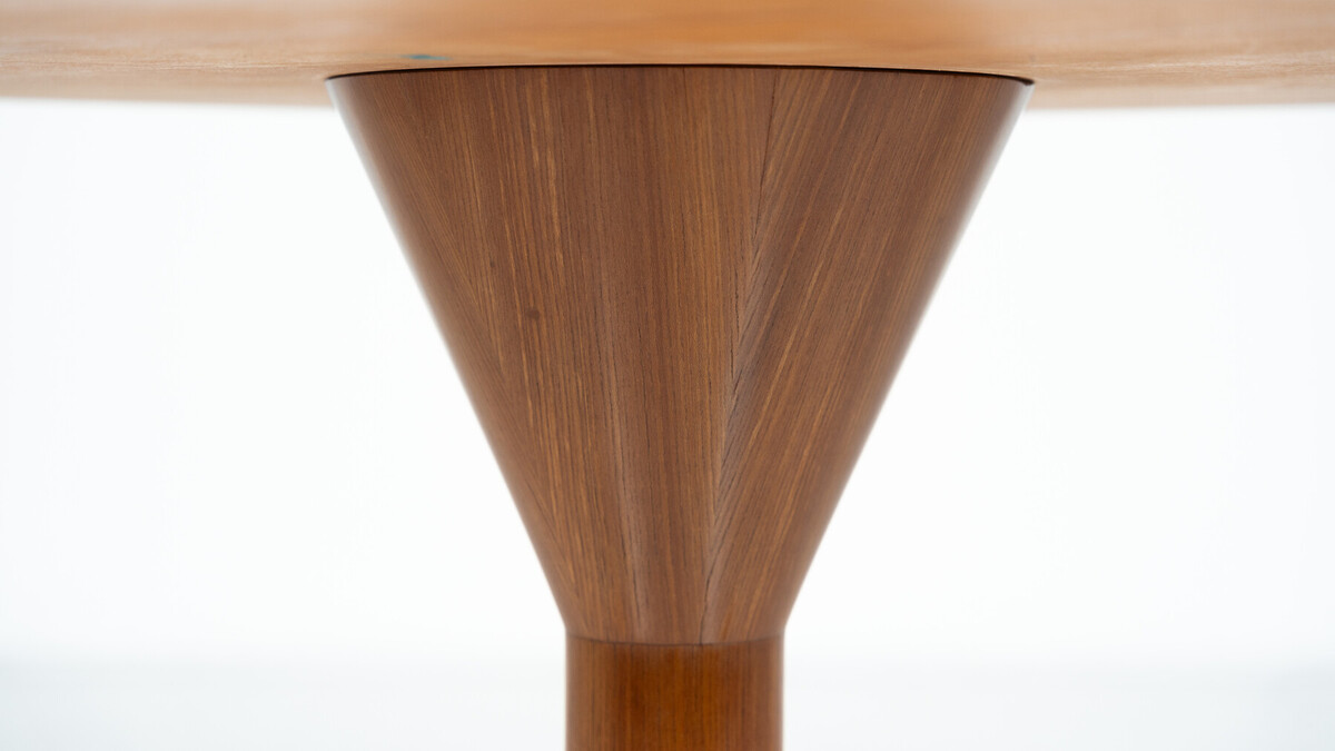 Dining Table by Melchiorre Bega, Brass and Wood, Italy, 1950s