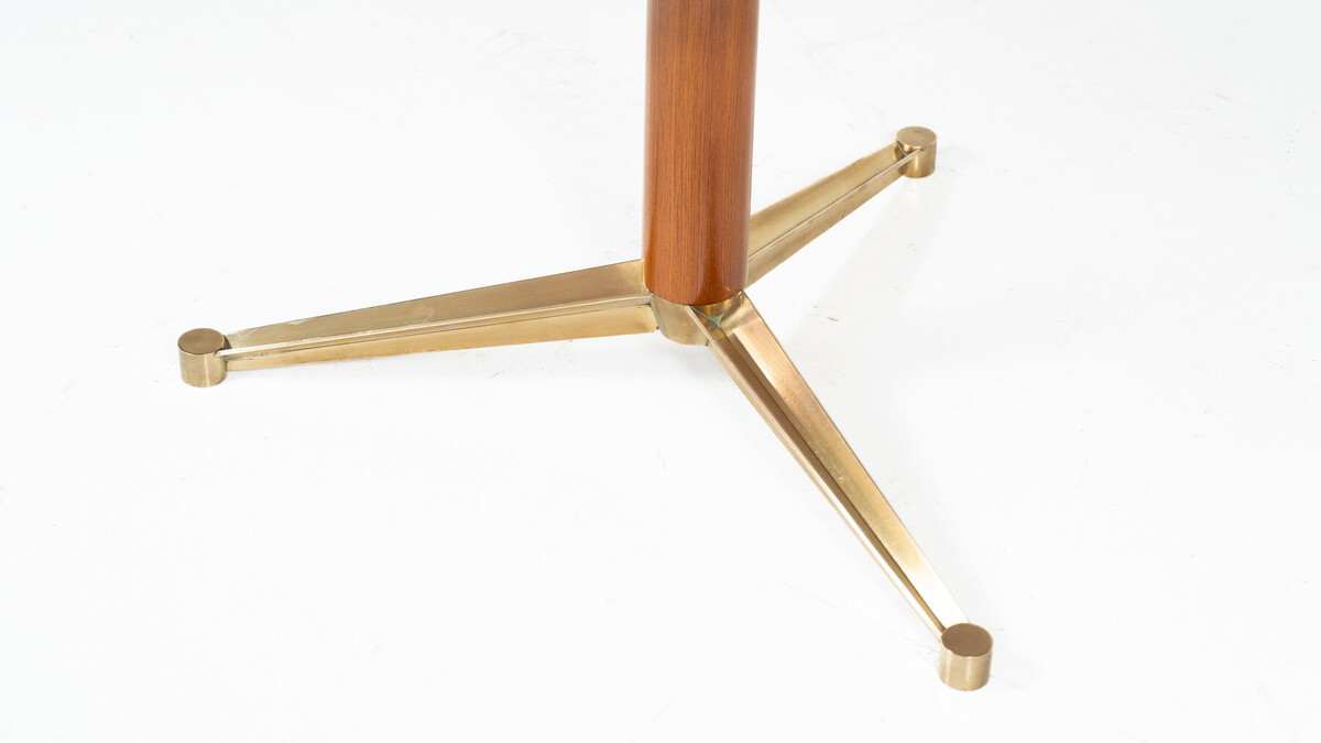Dining Table by Melchiorre Bega, Brass and Wood, Italy, 1950s